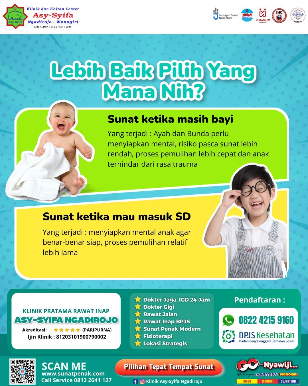 Sunat Bayi vs. Sunat Usia SD: Pilihan yang Tepat Menurut Klinik Asy Syifa Ngadirojo - 0822 4215 9160