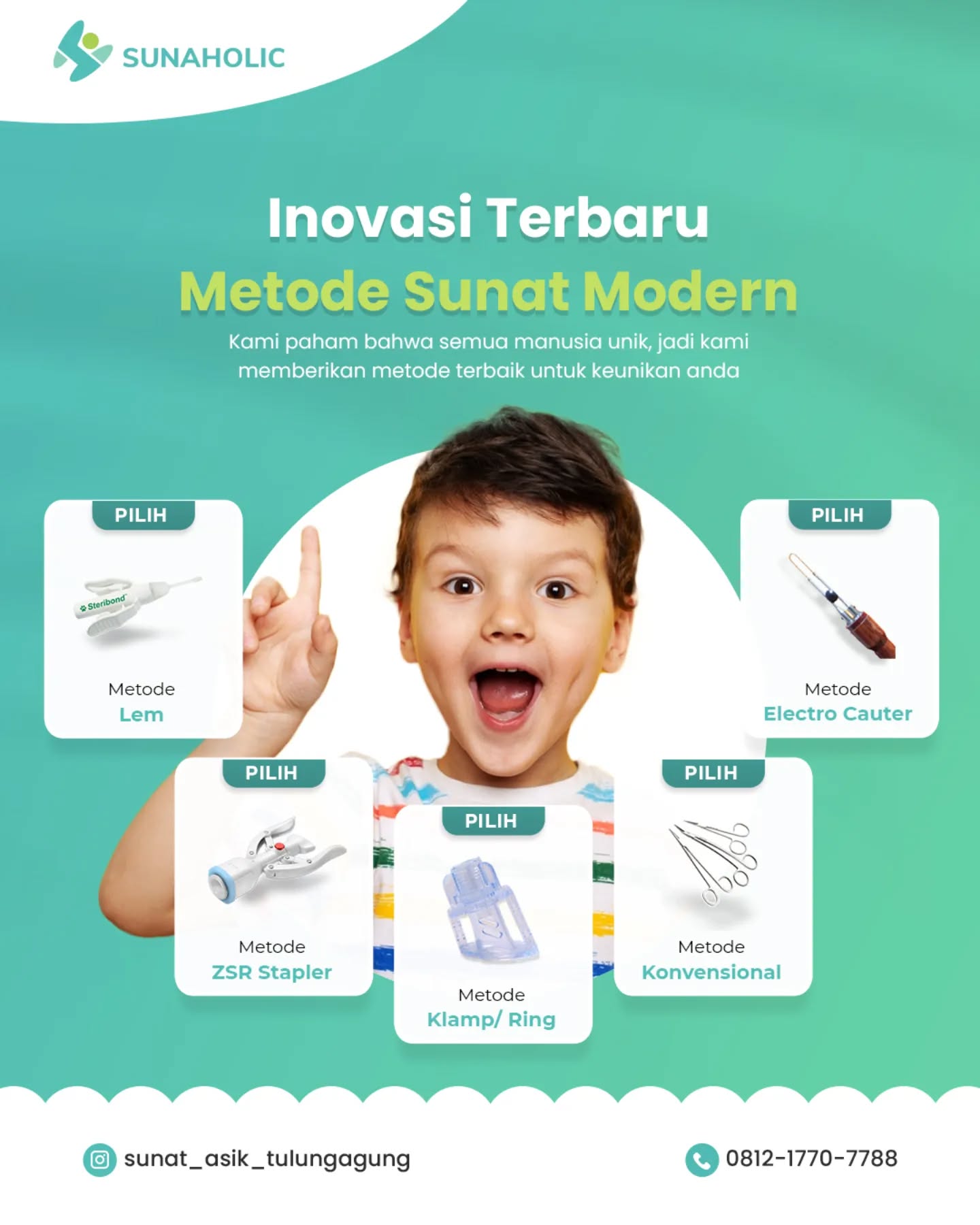 Inovasi Terbaru Metode Sunat Modern di Klinik Sunaholic - 0812 1770 7788