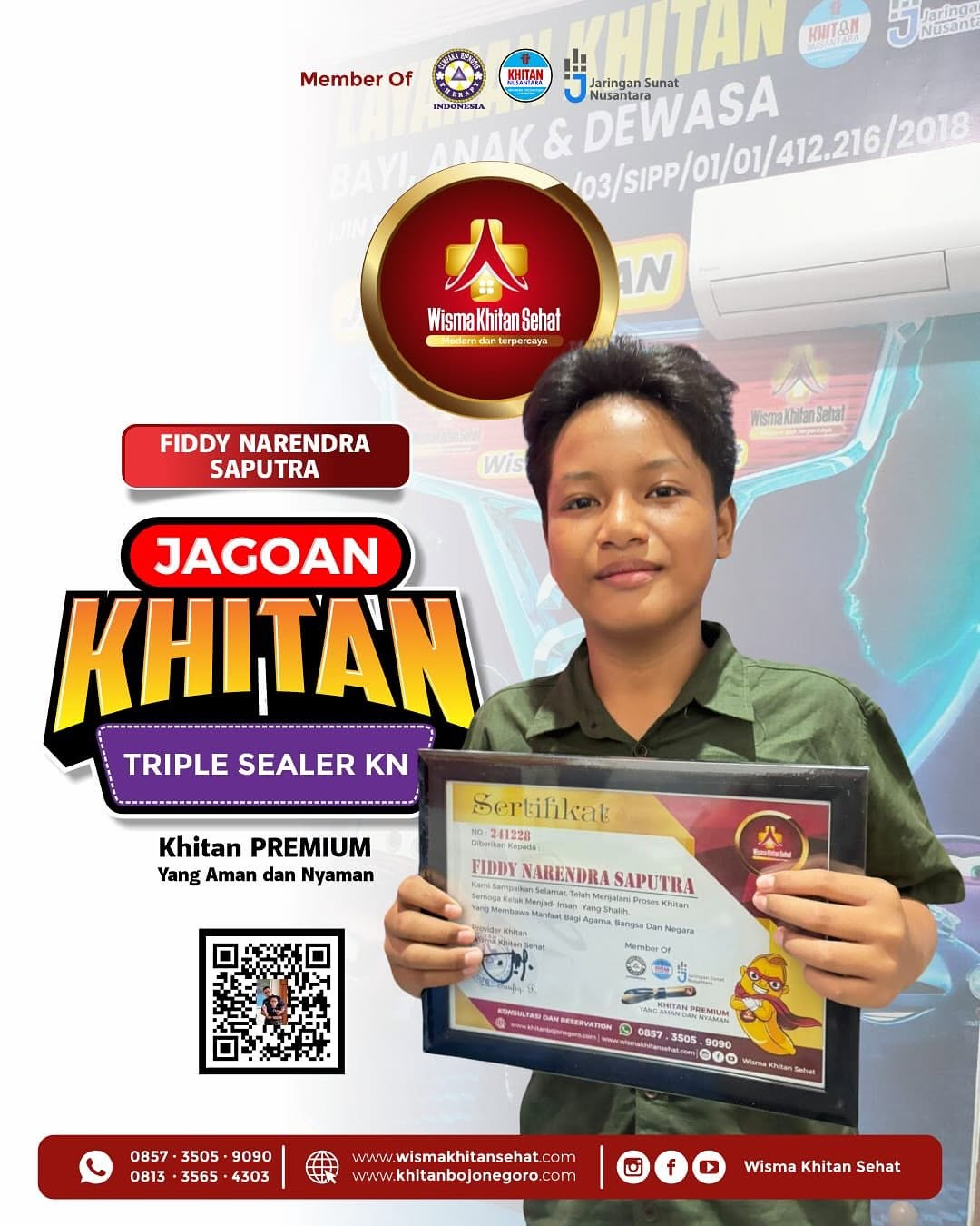 Khitan Ramah Anak Tanpa Jarum Dan Minim Pendarahan di Wisma Khitan Sehat Bojonegoro - 0857 3505 9090