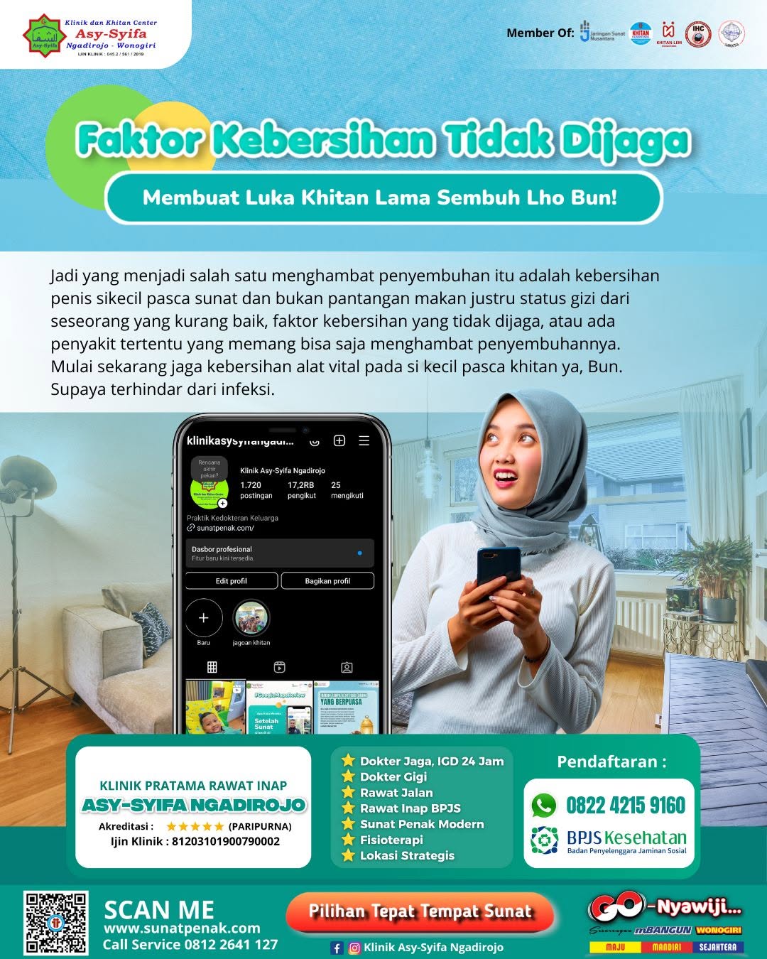 Faktor Kebersihan Tidak Dijaga Membuat Luka Khitan Lama Sembuh: Edukasi dari Klinik Asy Syifa Ngadirojo