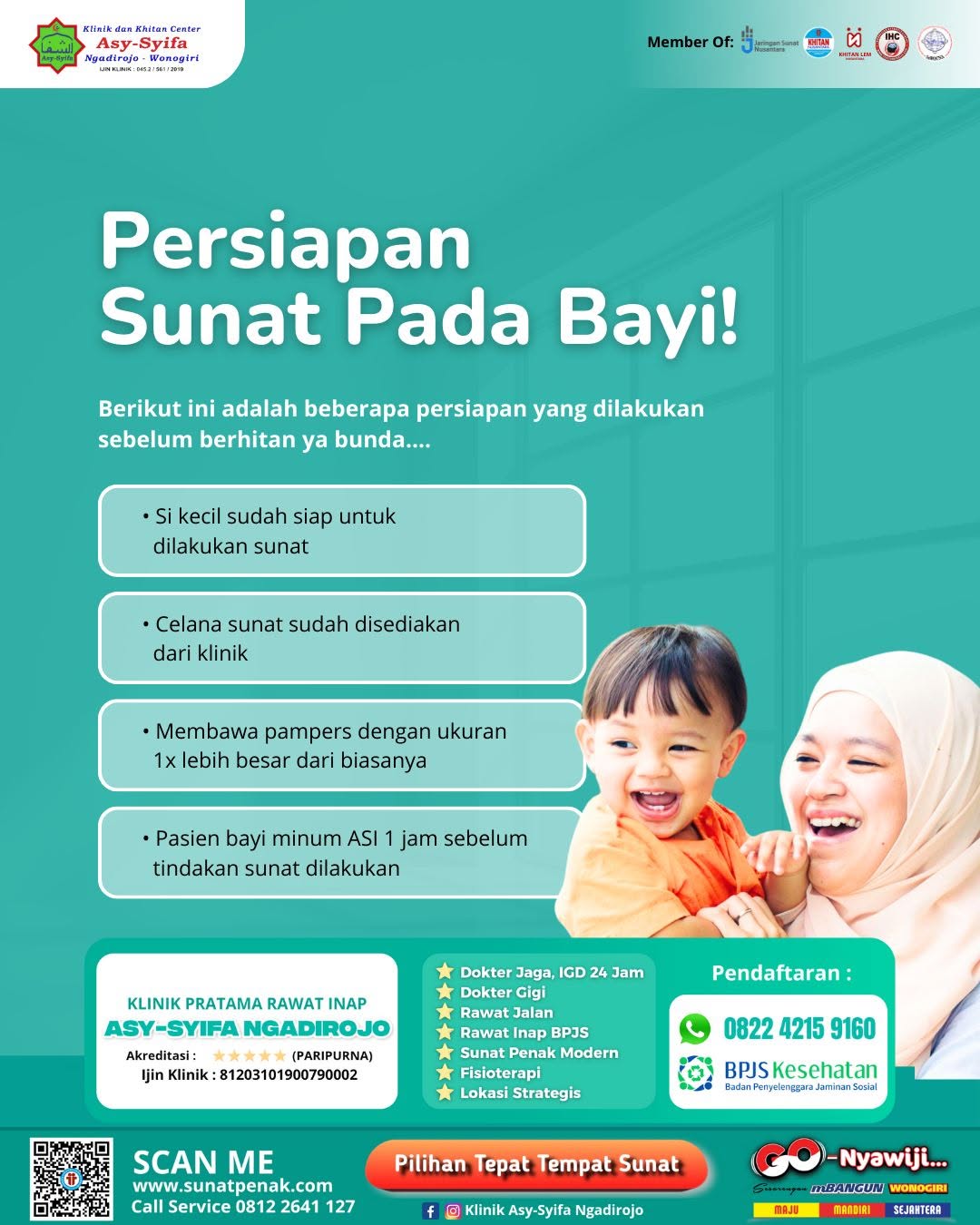 Persiapan Sunat pada Bayi untuk Warga Sukoharjo dari Klinik Asy Syifa Ngadirojo