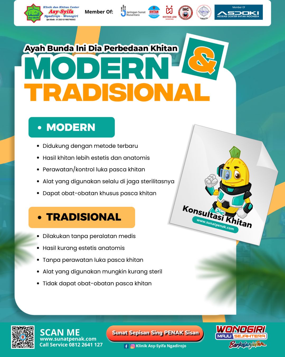 Ayah Bunda, Ini Dia Perbedaan Khitan Modern & Tradisional: Cari Tempat Modern di Kebakkramat Kabupaten Karanganyar? Klinik Asy Syifa Ngadirojo Pastinya!