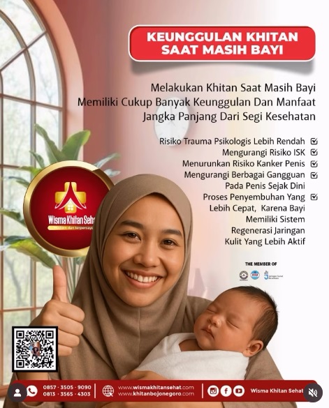 Keunggulan Khitan Saat Masih Bayi Apa Sih? Yuk Sunat Bayi Terpercaya di Klinik Wisma Khitan Sehat Bojonegoro
