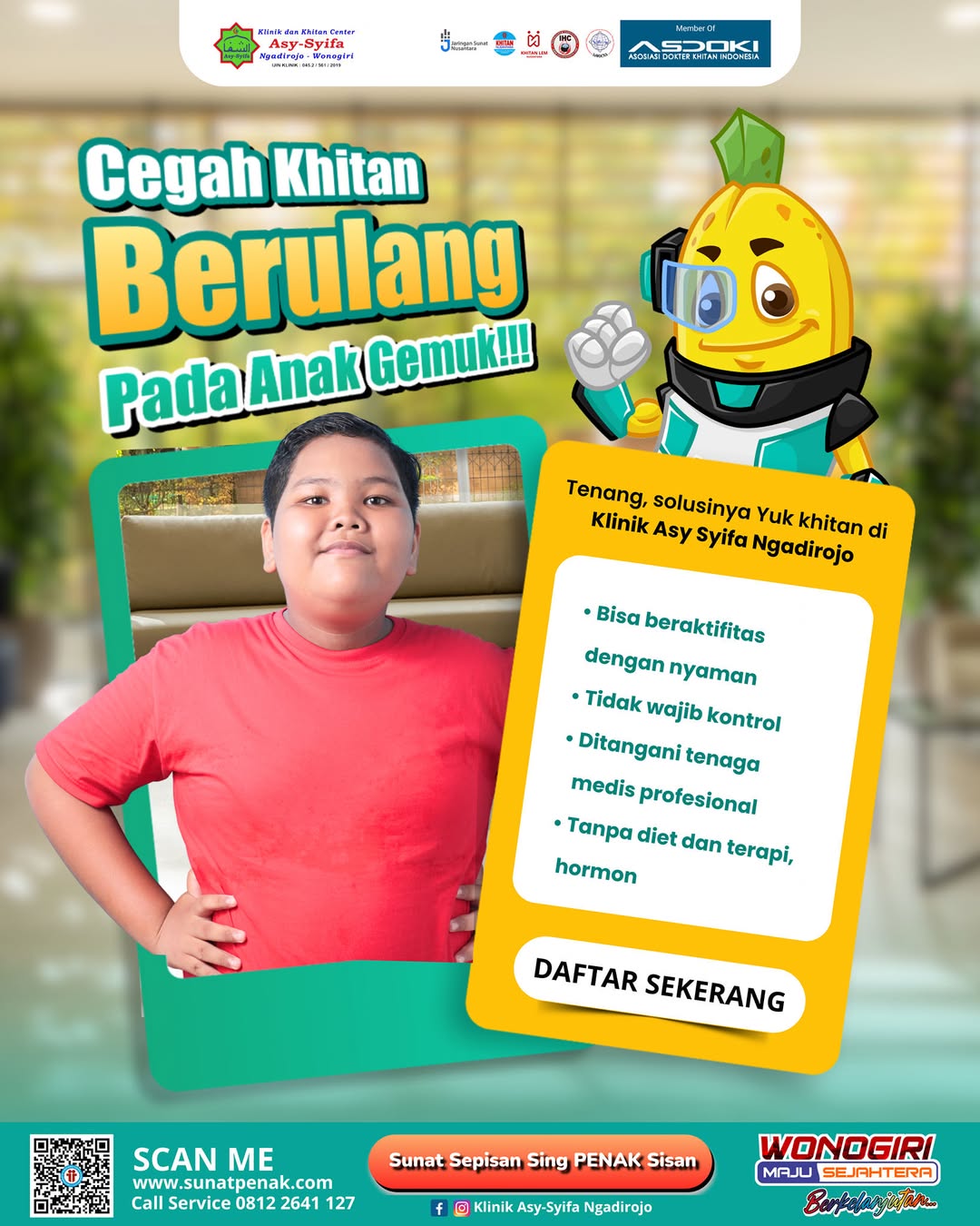 Cegah Khitan Berulang untuk Anak Gemuk, Cerita Orang Tua di Bendosari Sukoharjo Bersama Klinik Asy Syifa Ngadirojo