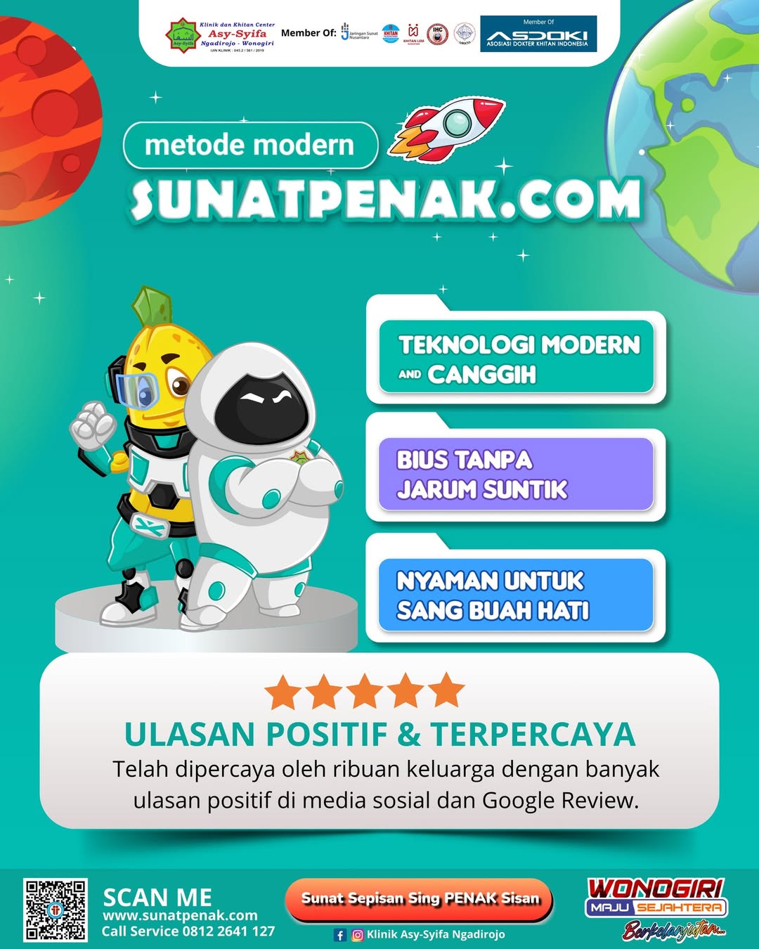Anak Lebih Tenang Saat Sunat, Klinik Asy Syifa Ngadirojo Jadi Pilihan Warga Kebakkramat